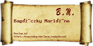 Bagóczky Marléne névjegykártya